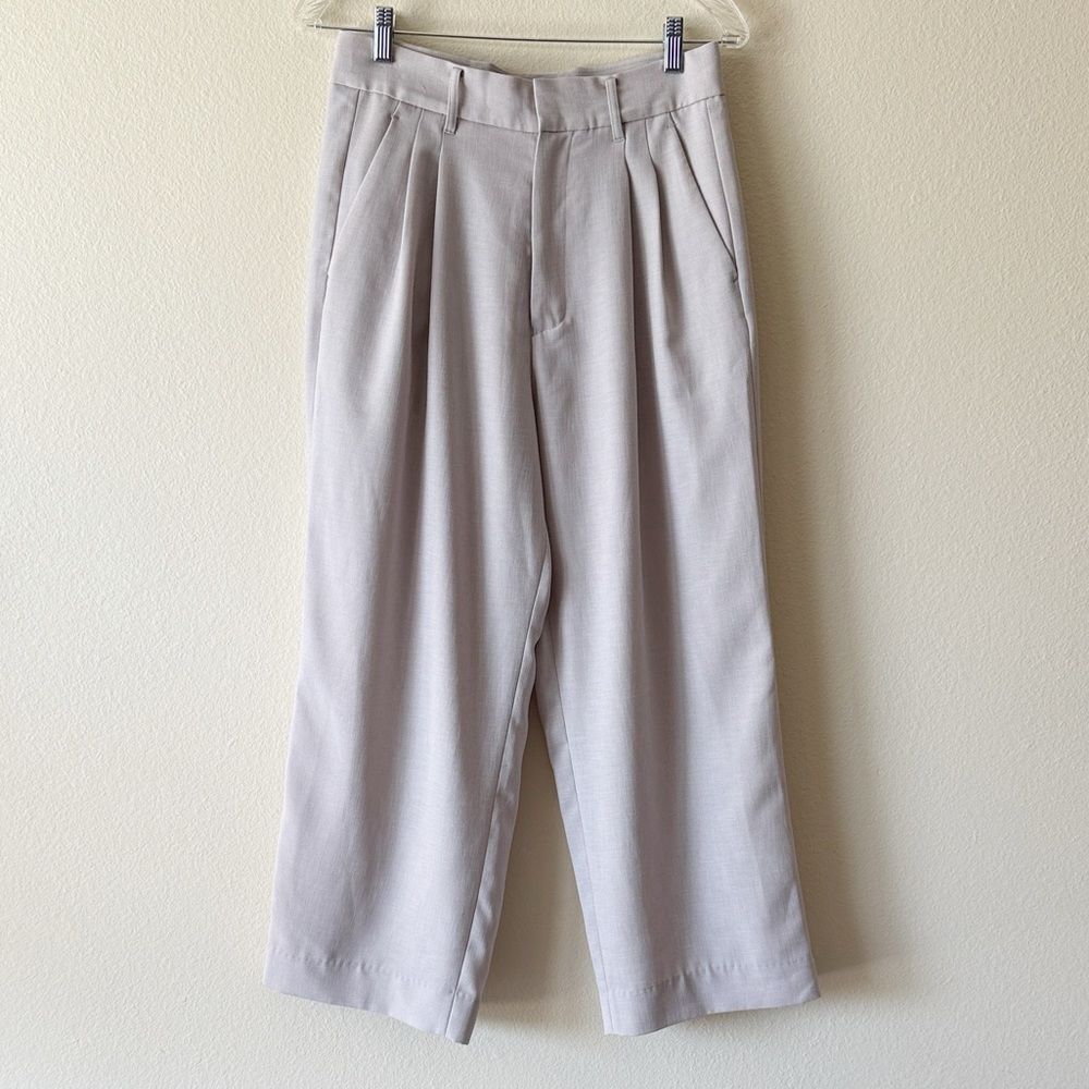 HARE Pleated High Waisted Wide Leg Trousers